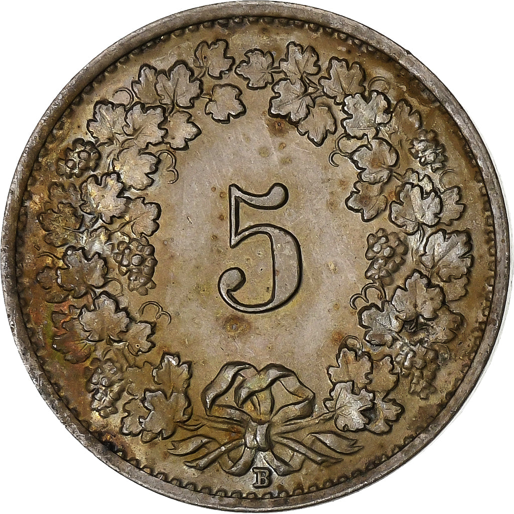 Suiza, 5 Rappen, Libertas, 1920, Bern, Cobre - níquel, BC+, KM:26