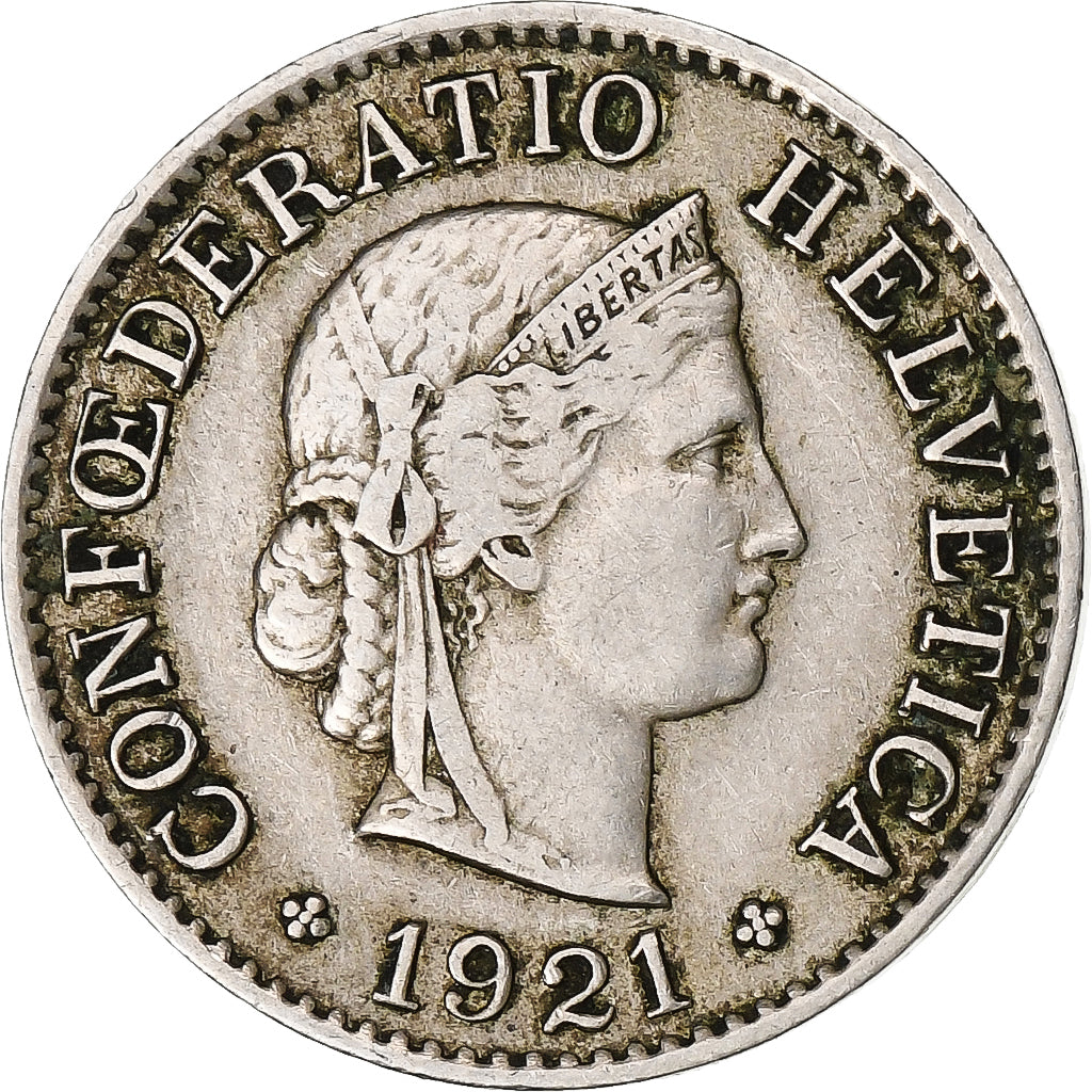 Suiza, 5 Rappen, Libertas, 1921, Bern, Cobre - níquel, BC+, KM:26