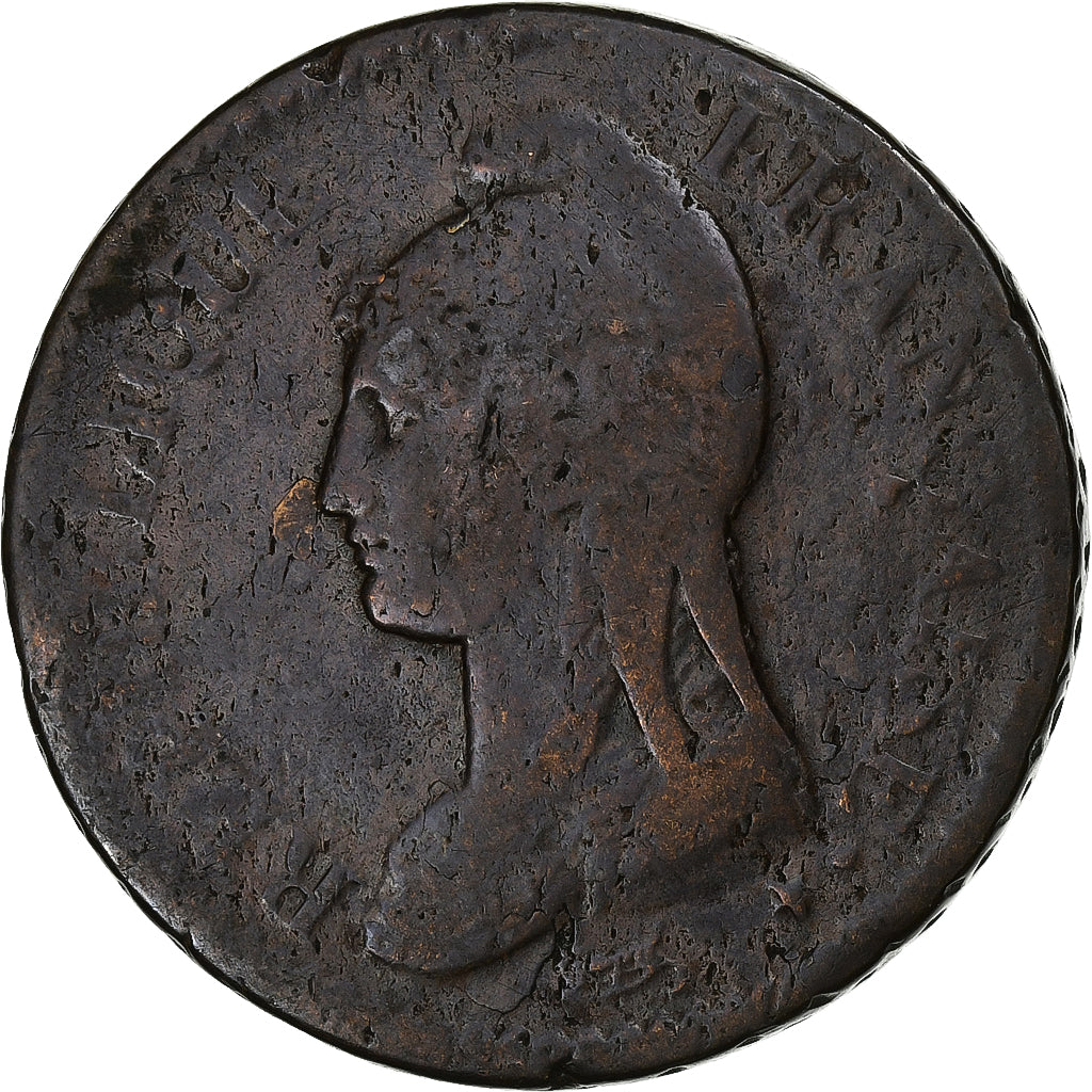 Frankreich, Decime, Dupré, AN 8, Metz, Kupfer, S, Gadoury:187a