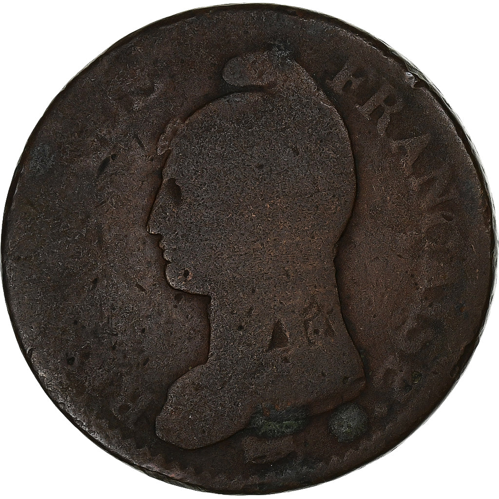 Francja, Decime, Dupré, AN 8, Strasbourg, Miedź, VF(20-25), Gadoury:187a