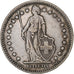 Switzerland, 2 Francs, Helvetia, 1875, Bern, Silver, EF(40-45), KM:21
