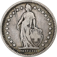 Switzerland, 2 Francs, Helvetia, 1875, Bern, Silver, VF(20-25), KM:21