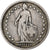 Suiza, 2 Francs, Helvetia, 1875, Bern, Plata, BC+, KM:21