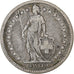 Switzerland, 2 Francs, Helvetia, 1878, Bern, Silver, VF(20-25), KM:21