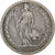 Suiza, 2 Francs, Helvetia, 1878, Bern, Plata, BC+, KM:21