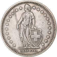 Switzerland, 2 Francs, Helvetia, 1886, Bern, Silver, VF(30-35), KM:21