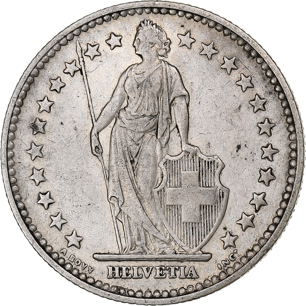 Schweiz, 2 Francs, Helvetia, 1894, Paris, Silber, SS+, KM:21