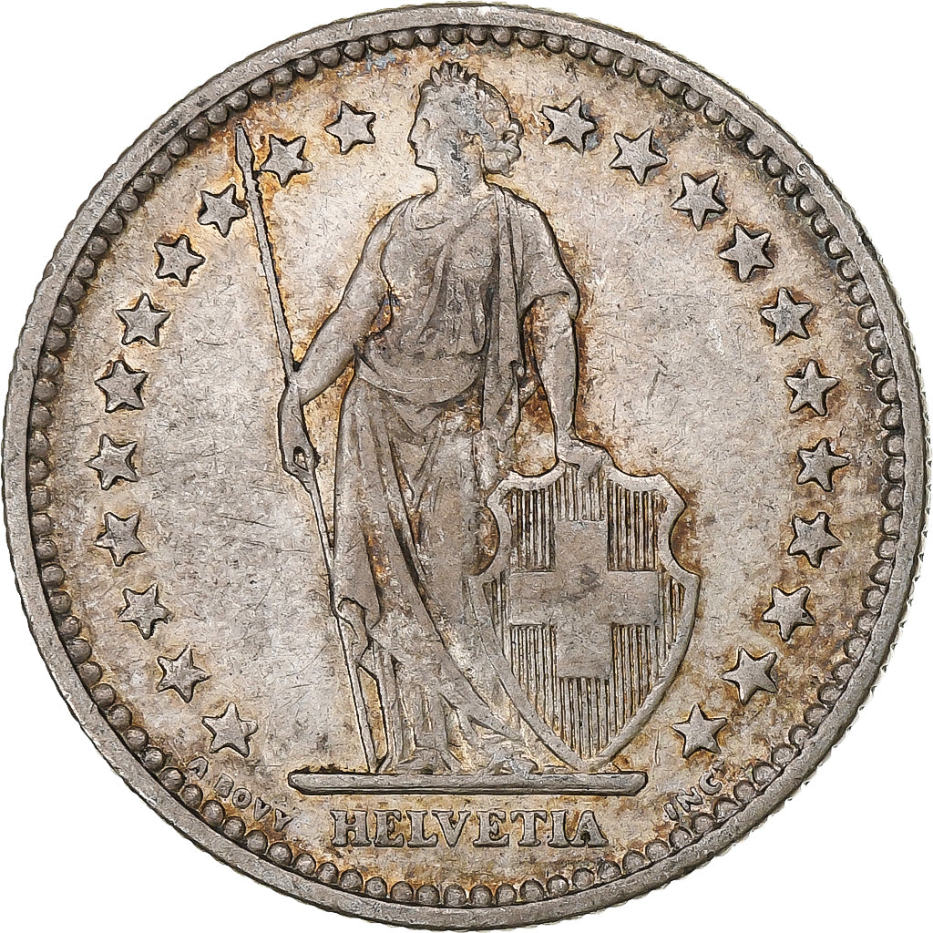 Schweiz, 2 Francs, Helvetia, 1903, Bern, Silber, SS+, KM:21