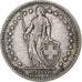 Svizzera, 2 Francs, Helvetia, 1906, Bern, Argento, BB, KM:21