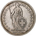 Suiza, 2 Francs, Helvetia, 1907, Bern, Plata, BC+, KM:21