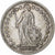 Suiza, 2 Francs, Helvetia, 1907, Bern, Plata, MBC, KM:21