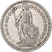 Suisse, 2 Francs, Helvetia, 1908, Bern, Argent, TB, KM:21