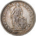 Switzerland, 2 Francs, Helvetia, 1908, Bern, Silver, VF(30-35), KM:21