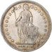 Suiza, 2 Francs, Helvetia, 1909, Bern, Plata, MBC+, KM:21