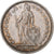 Suiza, 2 Francs, Helvetia, 1914, Bern, Plata, MBC, KM:21