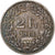 Suiza, 2 Francs, Helvetia, 1914, Bern, Plata, MBC, KM:21