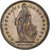Suiza, 2 Francs, Helvetia, 1921, Bern, Plata, EBC, KM:21