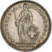 Suiza, 2 Francs, Helvetia, 1940, Bern, Plata, MBC+, KM:21