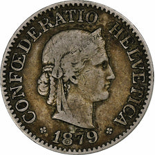 Switzerland, 10 Rappen, Libertas, 1879, Bern, Copper-nickel, VF(20-25), KM:27