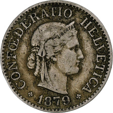 Switzerland, 10 Rappen, Libertas, 1879, Bern, Copper-nickel, VF(20-25), KM:27