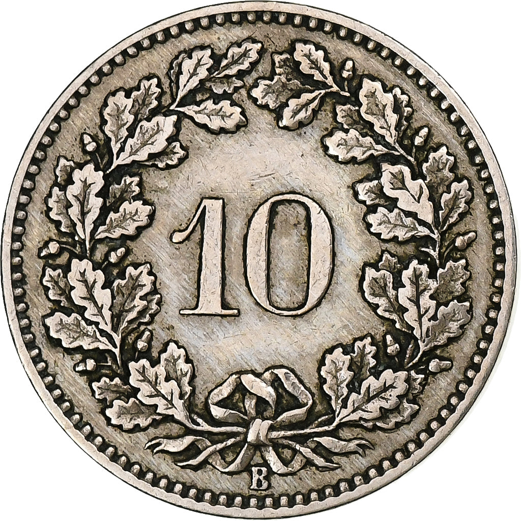 Suisse, 10 Rappen, Libertas, 1881, Bern, Cupro-nickel, TTB+, KM:27