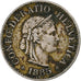 Suiza, 10 Rappen, Libertas, 1885, Bern, Cobre - níquel, BC+, KM:27