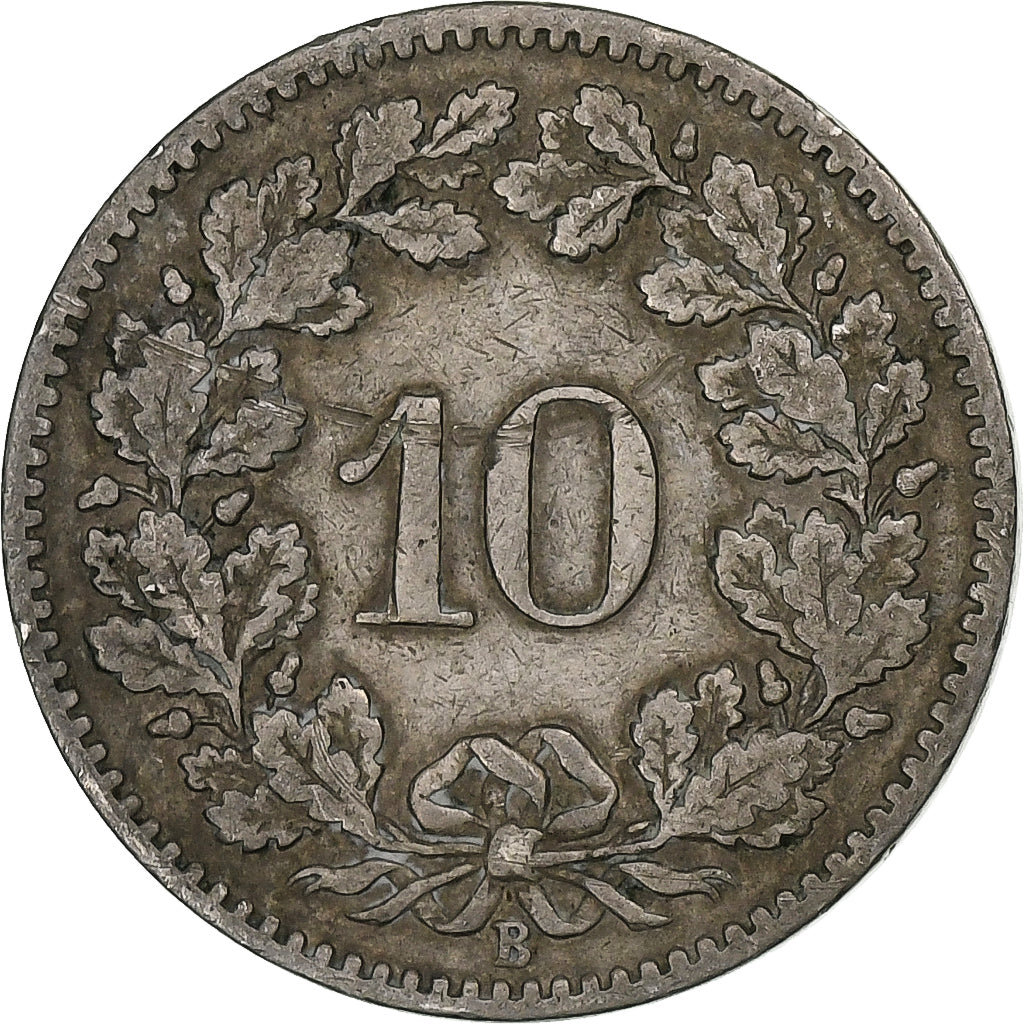 Schweiz, 10 Rappen, Libertas, 1898, Bern, Kupfer-Nickel, S, KM:27