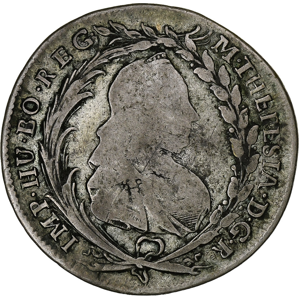 Áustria, Maria Theresa, 20 Kreuzer, 1775, Vienna, Prata, VF(20-25)