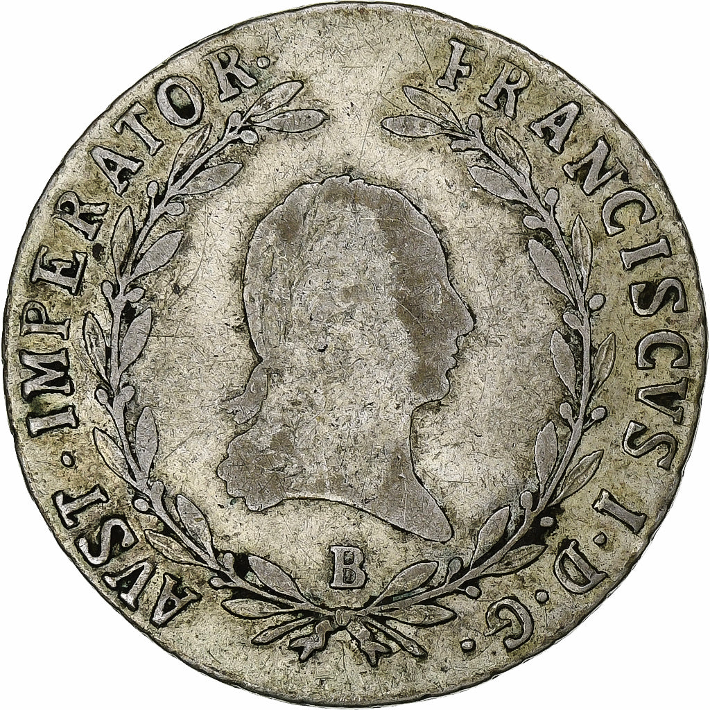 Austria, Franz I, 20 Kreuzer, 1818, Kremnica, Silver, VF(20-25), KM:2143