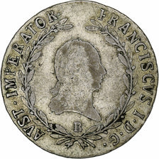 Austria, Franz I, 20 Kreuzer, 1818, Kremnica, Silver, VF(20-25), KM:2143