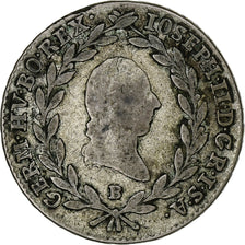 Austria, Joseph II, 20 Kreuzer, 1783, Kremnica, Silver, VF(20-25), KM:2143