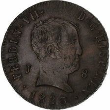 Spain, Ferdinand VII, 8 Maravedis, 1823, Jubia, Copper, EF(40-45), KM:502