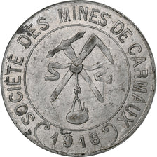 France, Jeton 10 Centimes, Mines de Carmaux, 1916, Aluminium, TTB