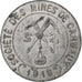 France, Jeton 10 Centimes, Mines de Carmaux, 1916, Aluminium, TTB