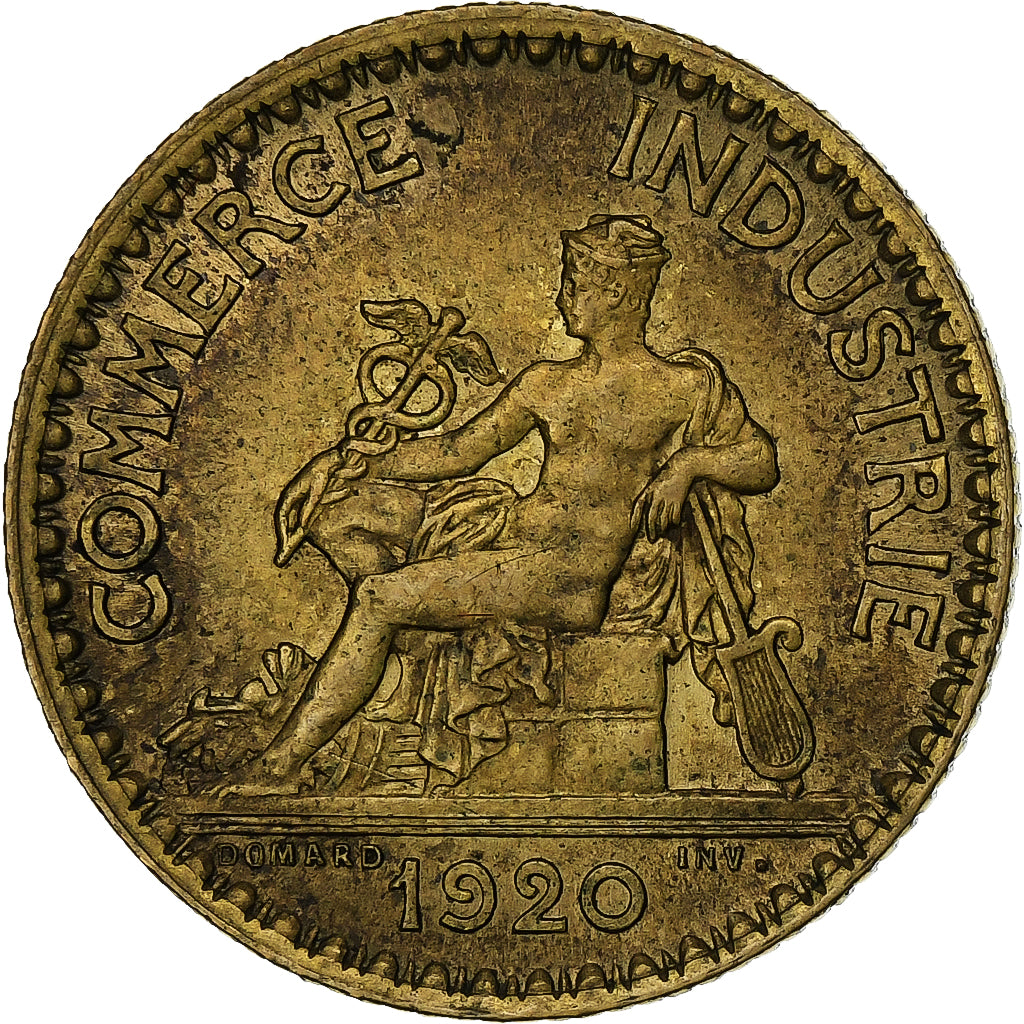 Francja, Franc, Chambre de commerce, 1920, Paris, Brązal, AU(50-53), KM:876