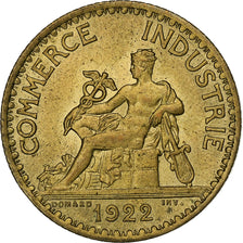 France, Franc, Chambre de commerce, 1922, Paris, Cupro-Aluminium, AU(55-58)