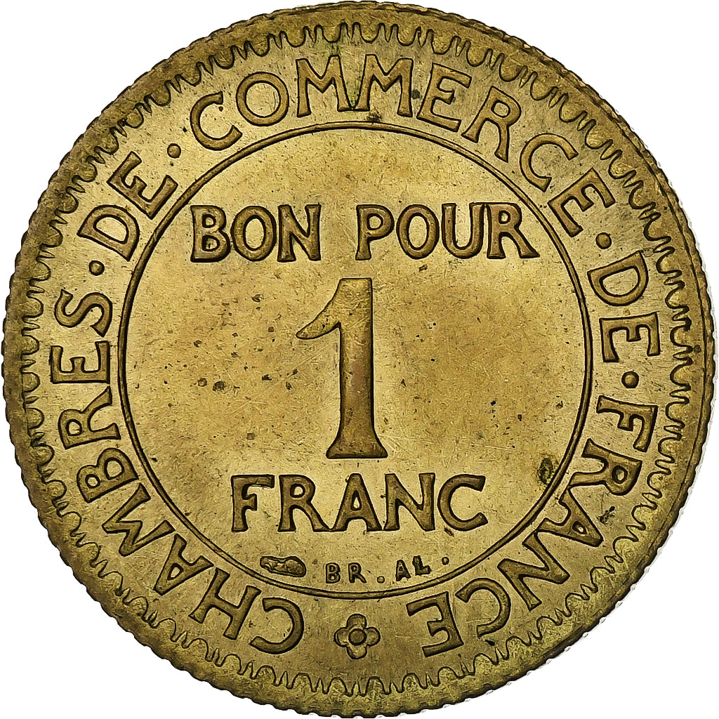 Francja, Franc, Chambre de commerce, 1922, Paris, Brązal, AU(55-58)