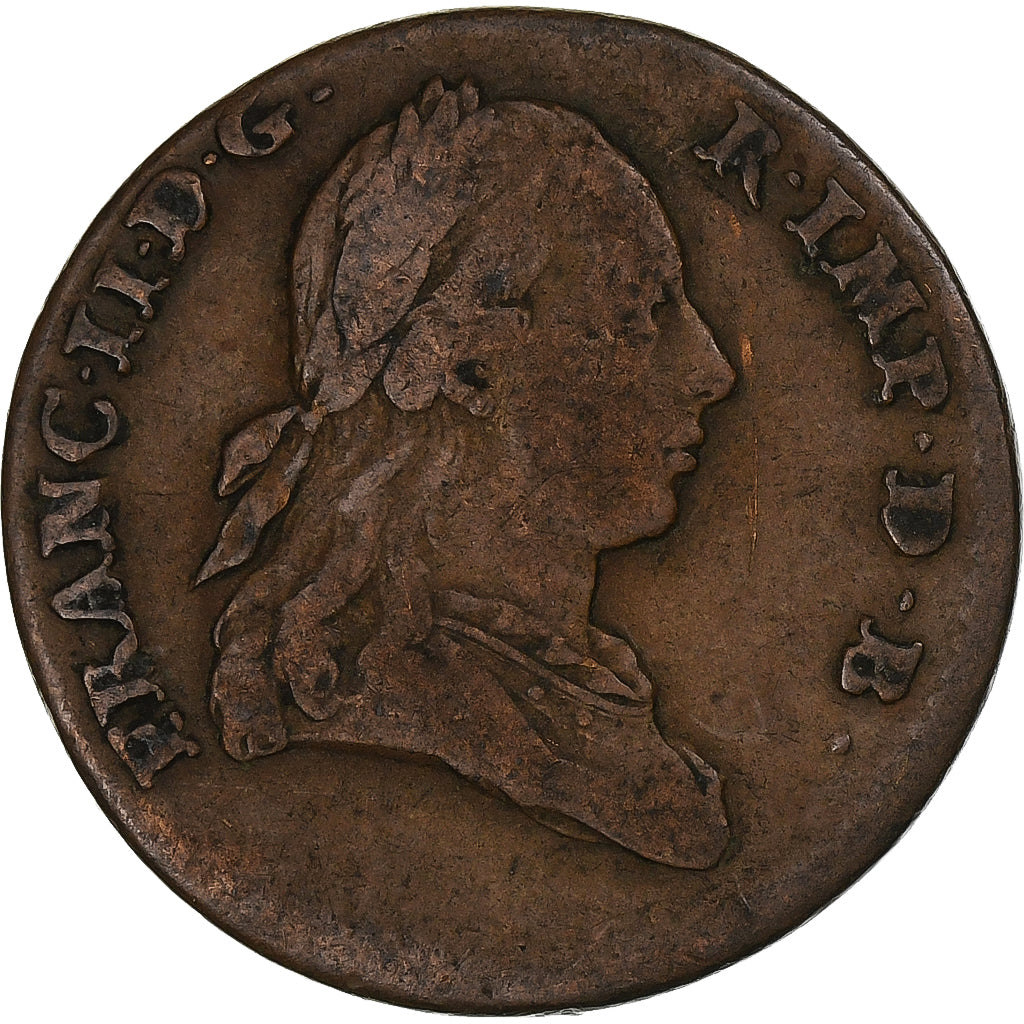 AUSTRIAN NETHERLANDS, Franz II, Liard, 1794, Brussels, Copper, VF(30-35), KM:56
