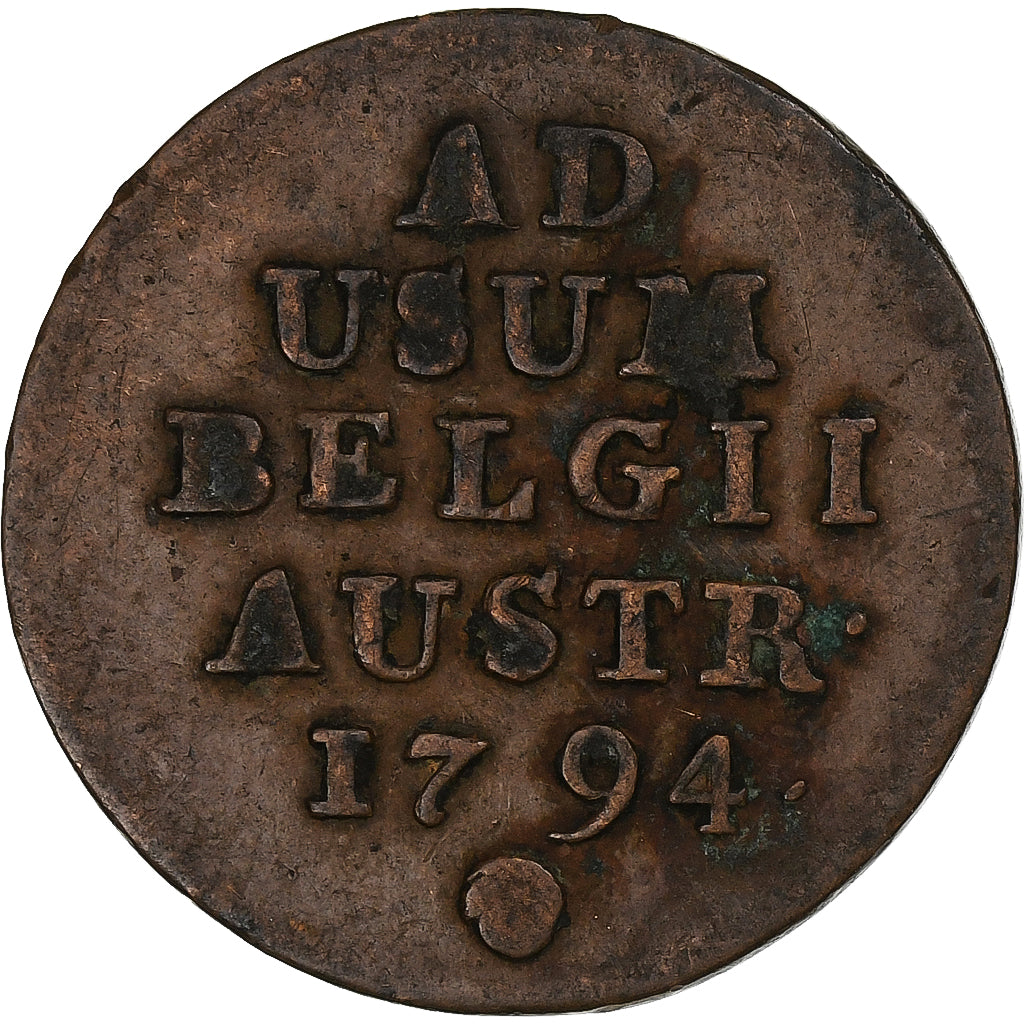 AUSTRIAN NETHERLANDS, Franz II, Liard, 1794, Brussels, Copper, VF(30-35), KM:56