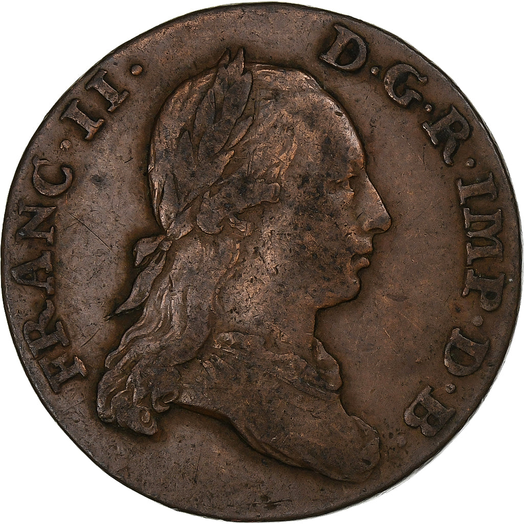NEDERLANDS OOSTENRIJK, Franz II, 2 Liards, 1794, Brussels, Koper, FR+, KM:57