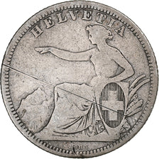 Switzerland, Franc, Helvetia, 1870, Bern, Silver, VF(20-25), KM:29a