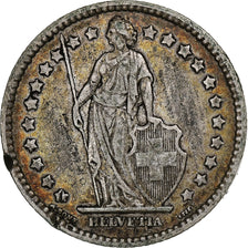 Switzerland, Franc, Helvetia, 1877, Bern, Silver, VF(30-35), KM:29a