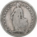 Switzerland, Franc, Helvetia, 1880, Bern, Silver, VF(20-25), KM:29a