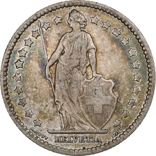 Switzerland, Franc, Helvetia, 1886, Bern, Silver, EF(40-45), KM:29a