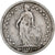 Suiza, Franc, Helvetia, 1887, Bern, Plata, BC+, KM:29a