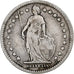 Switzerland, Franc, Helvetia, 1887, Bern, Silver, VF(20-25), KM:29a