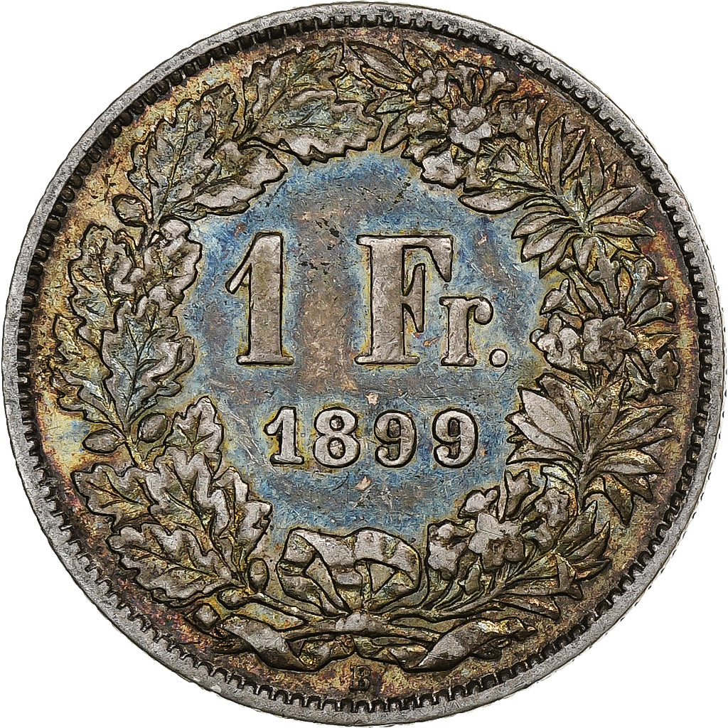 Switzerland, Franc, Helvetia, 1899, Bern, Silver, EF(40-45), KM:29a