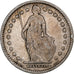 Suiza, Franc, Helvetia, 1900, Bern, Plata, BC+, KM:29a