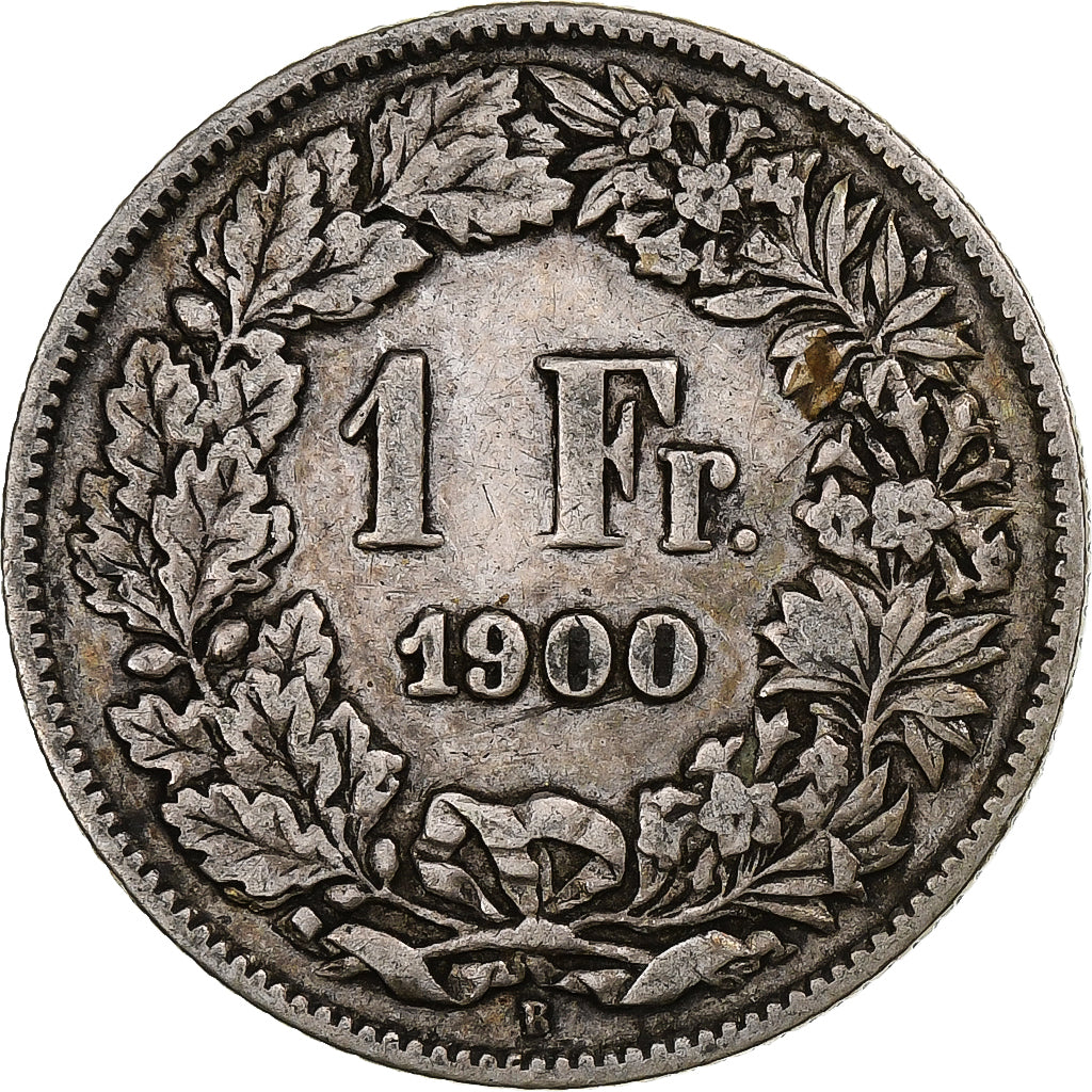 Switzerland, Franc, Helvetia, 1900, Bern, Silver, VF(30-35), KM:29a