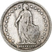 Suiza, Franc, Helvetia, 1901, Bern, Plata, BC+, KM:29a